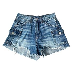 American Eagle Outfitters Distressed Blue Jean Shorts
